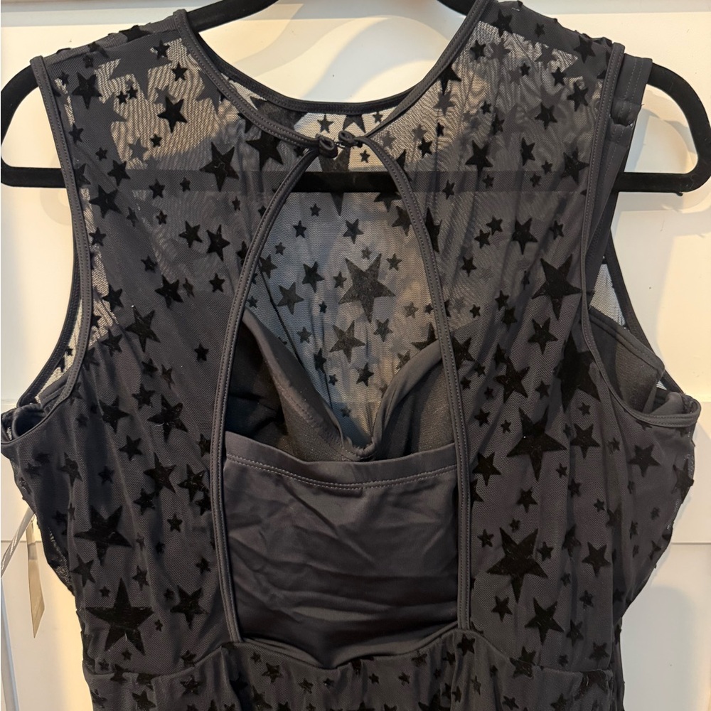 Torrid Black Star Mesh Overlay swimsuit - Picture 6 of 7